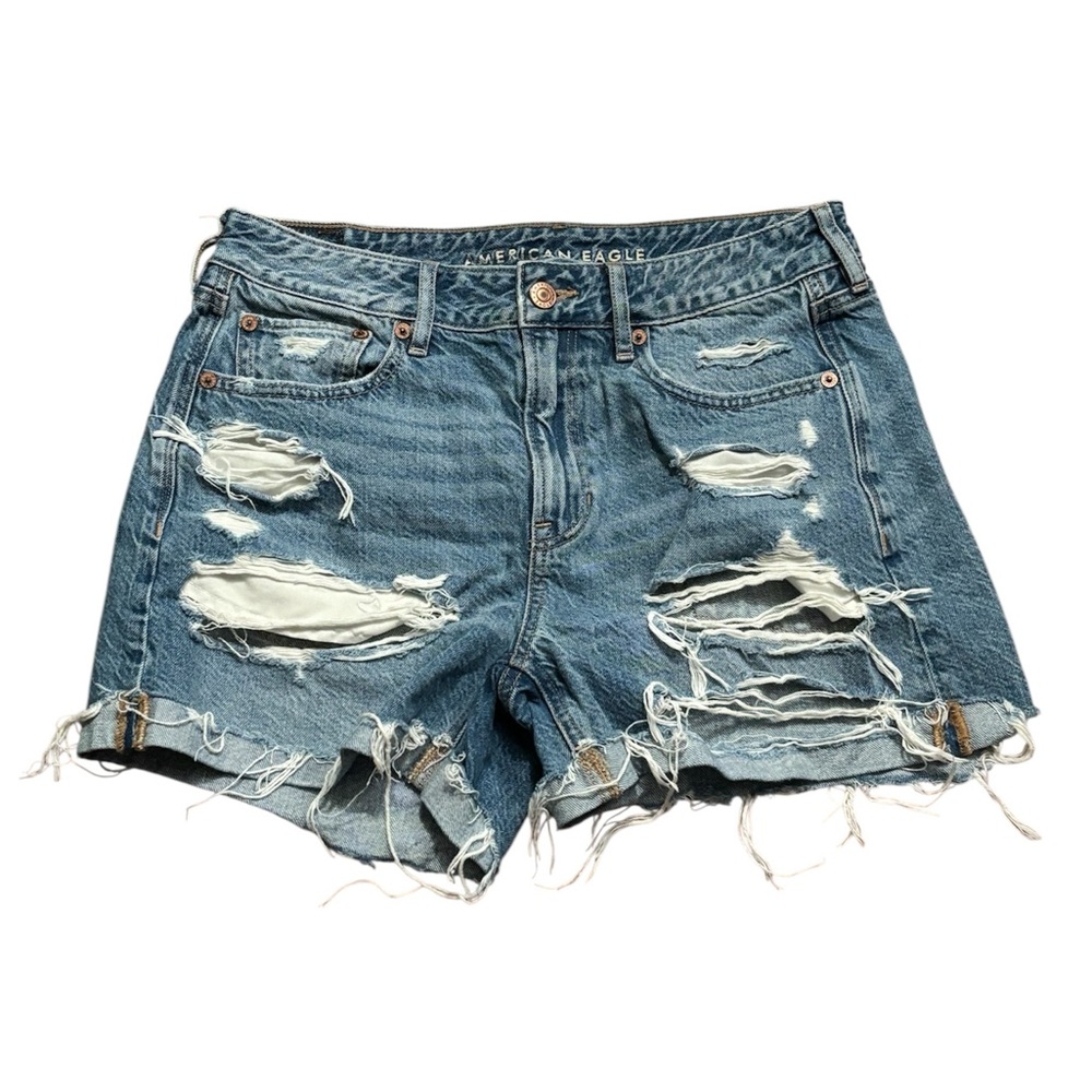 distressed denim shorts